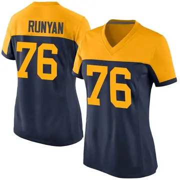 Nike Jon Runyan Women's Game Green Bay Packers Navy Alternate Jersey