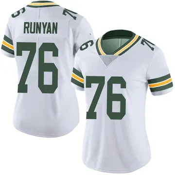 Nike Jon Runyan Women's Limited Green Bay Packers White Vapor Untouchable Jersey