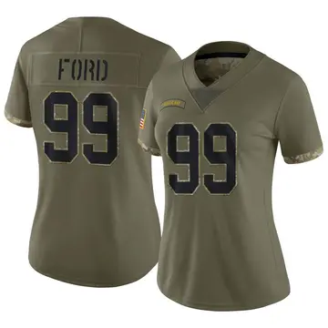 Nike Jonathan Ford Women's Limited Green Bay Packers Olive 2022 Salute To Service Jersey