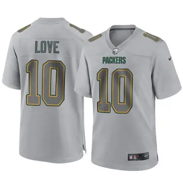 Nike Jordan Love Men's Game Green Bay Packers Gray Atmosphere Fashion Jersey