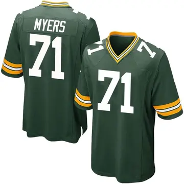 Nike Josh Myers Men's Game Green Bay Packers Green Team Color Jersey