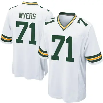 Nike Josh Myers Men's Game Green Bay Packers White Jersey
