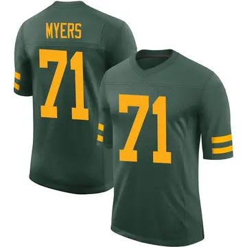 Nike Josh Myers Men's Limited Green Bay Packers Green Alternate Vapor Jersey