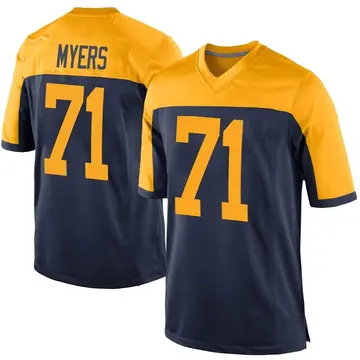 Nike Josh Myers Youth Game Green Bay Packers Navy Alternate Jersey