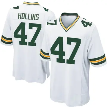 Nike Justin Hollins Men's Game Green Bay Packers White Jersey