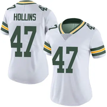 Nike Justin Hollins Women's Limited Green Bay Packers White Vapor Untouchable Jersey