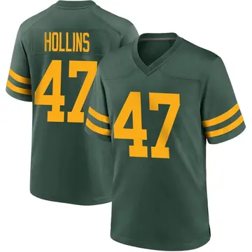 Nike Justin Hollins Youth Game Green Bay Packers Green Alternate Jersey
