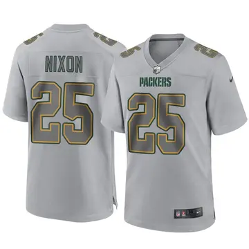 Nike Keisean Nixon Men's Game Green Bay Packers Gray Atmosphere Fashion Jersey