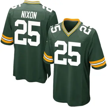 Nike Keisean Nixon Men's Game Green Bay Packers Green Team Color Jersey