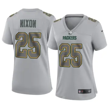 Nike Keisean Nixon Women's Game Green Bay Packers Gray Atmosphere Fashion Jersey