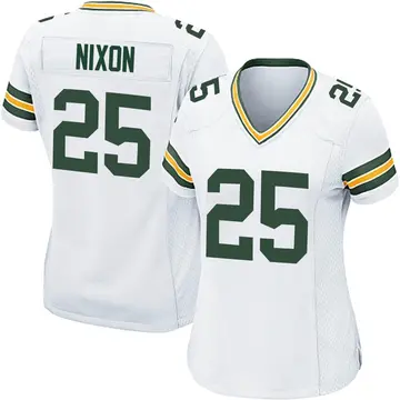 Nike Keisean Nixon Women's Game Green Bay Packers White Jersey