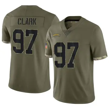 Nike Kenny Clark Men's Limited Green Bay Packers Olive 2022 Salute To Service Jersey