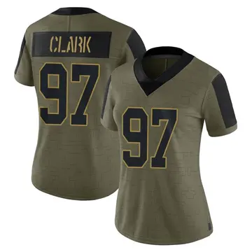 Nike Kenny Clark Women's Limited Green Bay Packers Olive 2021 Salute To Service Jersey