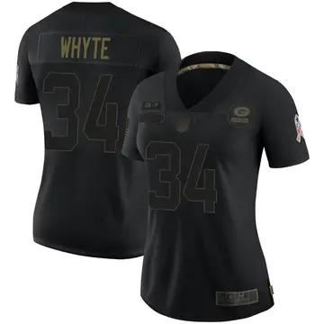Nike Kerrith Whyte Women's Limited Green Bay Packers Black 2020 Salute To Service Jersey