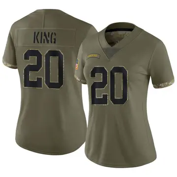 Nike Kevin King Women's Limited Green Bay Packers Olive 2022 Salute To Service Jersey
