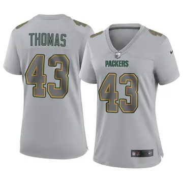 Nike Kiondre Thomas Women's Game Green Bay Packers Gray Atmosphere Fashion Jersey