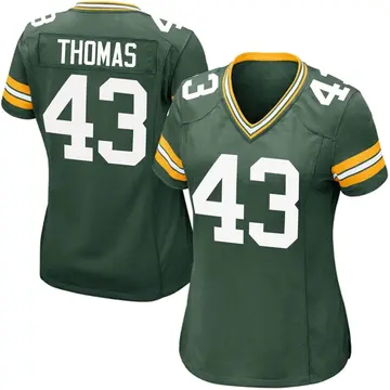 Nike Kiondre Thomas Women's Game Green Bay Packers Green Team Color Jersey