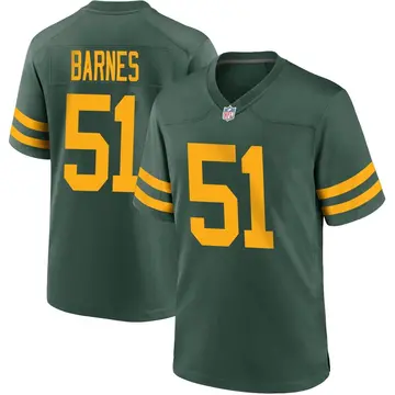 Nike Krys Barnes Men's Game Green Bay Packers Green Alternate Jersey