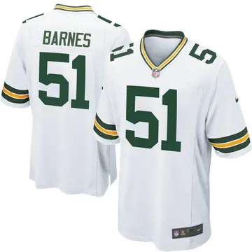 Nike Krys Barnes Men's Game Green Bay Packers White Jersey