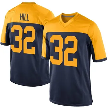 Nike Kylin Hill Men's Game Green Bay Packers Navy Alternate Jersey