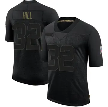 Nike Kylin Hill Men's Limited Green Bay Packers Black 2020 Salute To Service Jersey