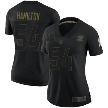 Nike LaDarius Hamilton Women's Limited Green Bay Packers Black 2020 Salute To Service Jersey