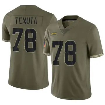 Nike Luke Tenuta Men's Limited Green Bay Packers Olive 2022 Salute To Service Jersey