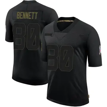 Nike Martellus Bennett Men's Limited Green Bay Packers Black 2020 Salute To Service Jersey