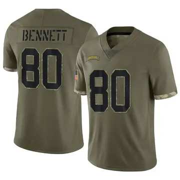 Nike Martellus Bennett Men's Limited Green Bay Packers Olive 2022 Salute To Service Jersey
