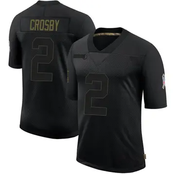 Nike Mason Crosby Men's Limited Green Bay Packers Black 2020 Salute To Service Jersey