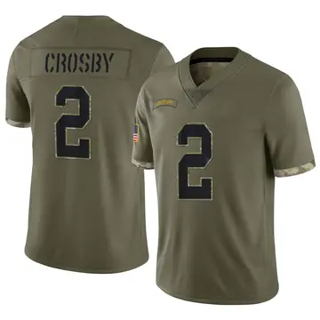 Nike Mason Crosby Youth Limited Green Bay Packers Olive 2022 Salute To Service Jersey