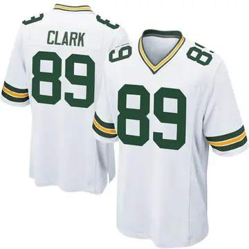 Nike Michael Clark Youth Game Green Bay Packers White Jersey