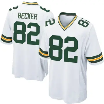 Nike Nate Becker Youth Game Green Bay Packers White Jersey