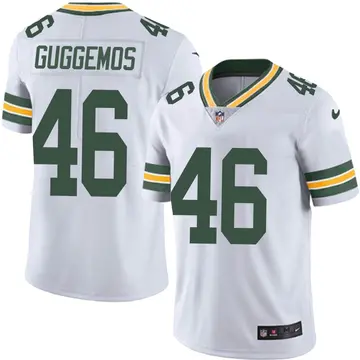 Nike Nick Guggemos Men's Limited Green Bay Packers White Vapor Untouchable Jersey