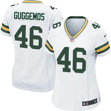 Nike Nick Guggemos Women's Game Green Bay Packers White Jersey