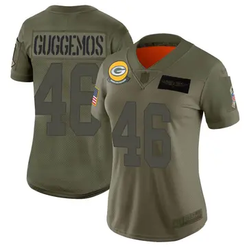 Nike Nick Guggemos Women's Limited Green Bay Packers Camo 2019 Salute to Service Jersey