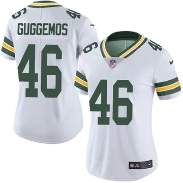 Nike Nick Guggemos Women's Limited Green Bay Packers White Vapor Untouchable Jersey