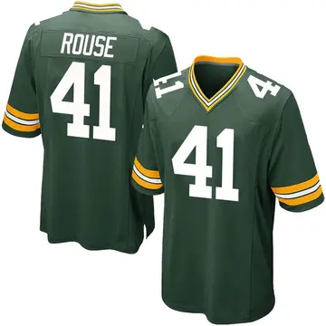 Nike Nydair Rouse Men's Game Green Bay Packers Green Team Color Jersey