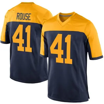 Nike Nydair Rouse Men's Game Green Bay Packers Navy Alternate Jersey