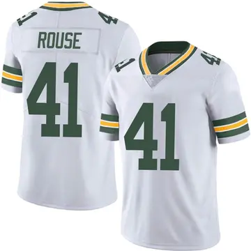 Nike Nydair Rouse Men's Limited Green Bay Packers White Vapor Untouchable Jersey