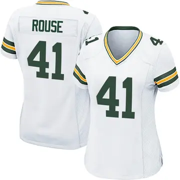 Nike Nydair Rouse Women's Game Green Bay Packers White Jersey