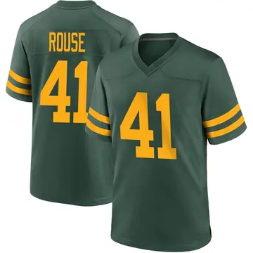 Nike Nydair Rouse Youth Game Green Bay Packers Green Alternate Jersey