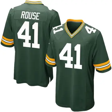 Nike Nydair Rouse Youth Game Green Bay Packers Green Team Color Jersey