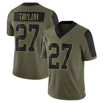 Nike Patrick Taylor Men's Limited Green Bay Packers Olive 2021 Salute To Service Jersey