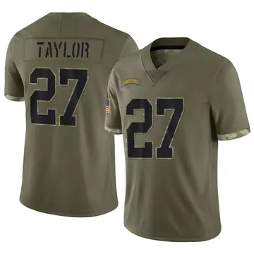Nike Patrick Taylor Men's Limited Green Bay Packers Olive 2022 Salute To Service Jersey