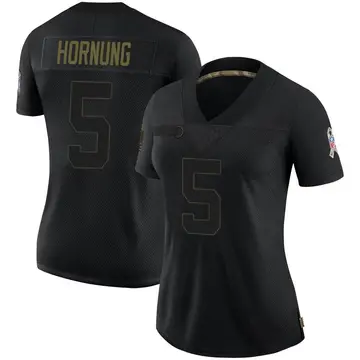 Nike Paul Hornung Women's Limited Green Bay Packers Black 2020 Salute To Service Jersey