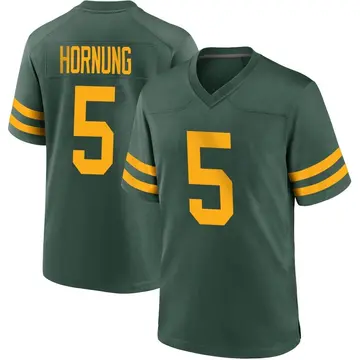 Nike Paul Hornung Youth Game Green Bay Packers Green Alternate Jersey