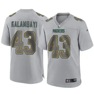 Nike Peter Kalambayi Men's Game Green Bay Packers Gray Atmosphere Fashion Jersey