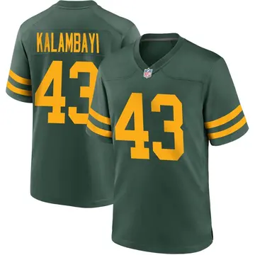 Nike Peter Kalambayi Men's Game Green Bay Packers Green Alternate Jersey