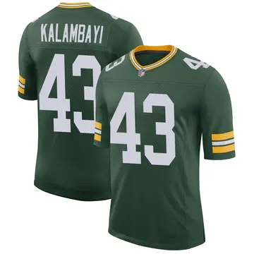 Nike Peter Kalambayi Men's Limited Green Bay Packers Green Classic Jersey